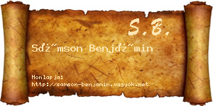 Sámson Benjámin névjegykártya