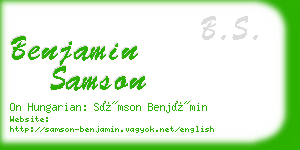 benjamin samson business card